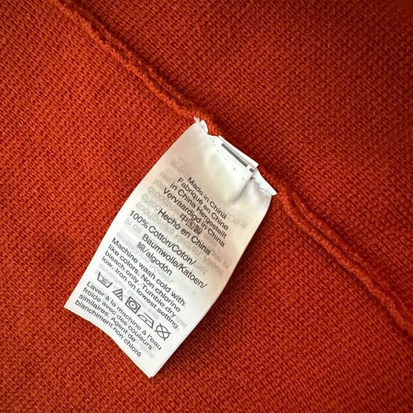 J Crew Factory Orange Vanessa Sweater Jacket Open Cardigan SMALL - Picture 7 of 7